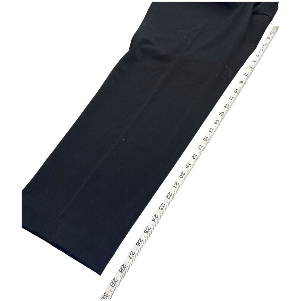 Rafaella Wide Leg Pants Women 16 Black Polyester Stretch Pleated Pull-On Outdoor - Picture 2 of 6